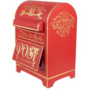 Clayre & Eef 6Y5678 Wall Mounted Letter Box Red Gold...