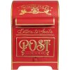 Clayre & Eef 6Y5678 Wall Mounted Letter Box Red Gold Coloured Iron 24x20x36 cm