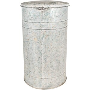 Clayre & Eef 6Y5681 Pedal bin Grey vintage-look metal 26x30x45 cm