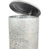 Clayre & Eef 6Y5681 Pedal bin Grey vintage-look metal 26x30x45 cm