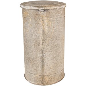 Clayre & Eef 6Y5682 Pedal Bin Brown Grey Metal 26x30x45 cm Vintage Look