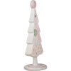 Clayre & Eef 6PR4219 Decorative Christmas Tree Pink Polyresin 12x9x25 cm