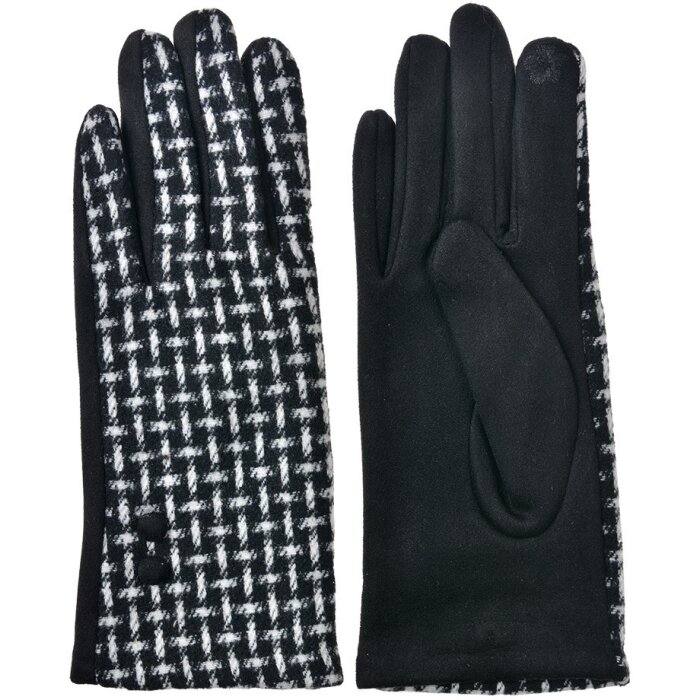 Juleeze JZGL0101Z Gloves black 9x23x1 cm elegant chequered pattern