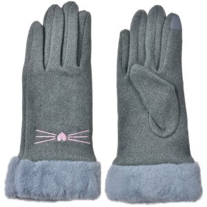 Juleeze JZGL0102G Gloves grey 9x23x2 cm Touchscreen cat...