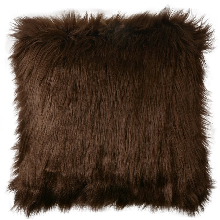 Clayre & Eef KT021.351 Cushion cover faux fur look brown 45x45 cm