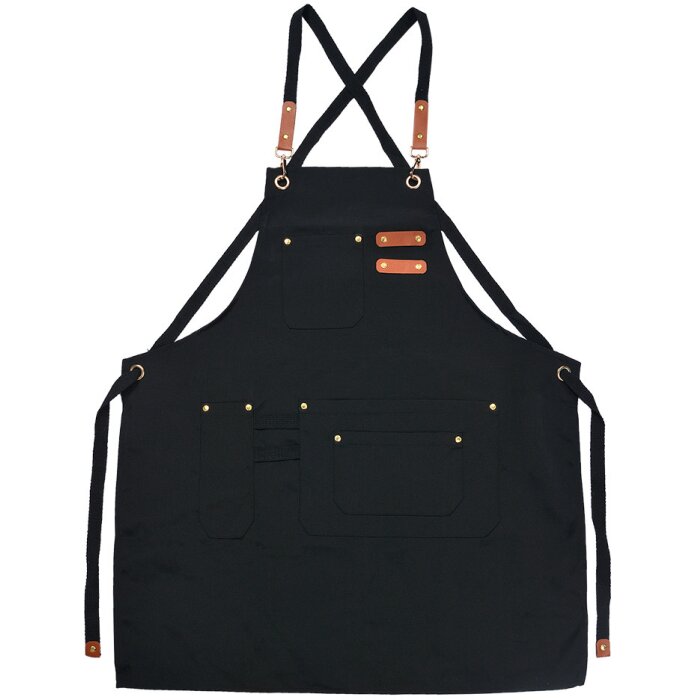 Clayre & Eef KT041.040DBL Apron Black 75x66 cm 100% Polyester