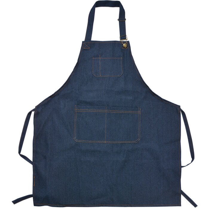 Clayre & Eef KT041.041 Apron Blue 77x68 cm Adjustable neck strap Polyester