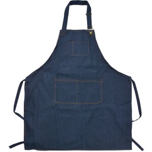 Clayre & Eef KT041.041 Apron Blue 77x68 cm Adjustable...