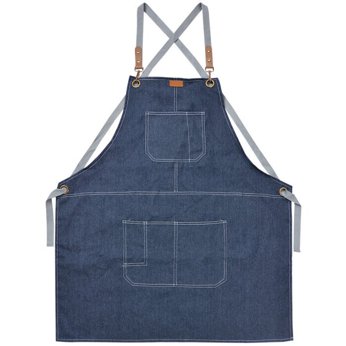 Clayre & Eef KT041.043 Apron Blue 82x70 cm 100% Polyester