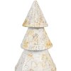 Clayre & Eef 65868 Christmas tree Ø12x32 cm White Brown Iron Wood