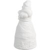 Clayre & Eef 6CE1749 LED Father Christmas Porcelain White Ø 5x11 cm