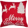 Clayre & Eef KT021.358 Cushion Cover Red White Christmas Motif 45x45 cm Polyester