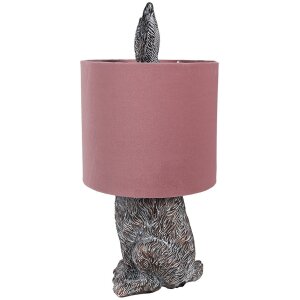 Clayre & Eef 6LMC0099VP Table Lamp Rabbit Ø20x43 cm Brown Pink E27 60W