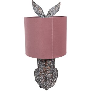 Clayre & Eef 6LMC0099VP Table Lamp Rabbit Ø20x43 cm Brown Pink E27 60W