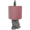 Clayre & Eef 6LMC0099VP Table Lamp Rabbit Ø20x43 cm Brown Pink E27 60W