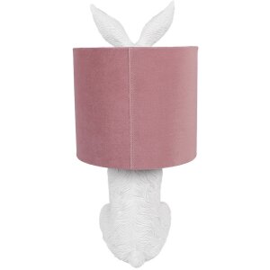 Clayre & Eef 6LMC0099WVP Table Lamp Rabbit Country Style White Pink E27 60W