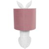 Clayre & Eef 6LMC0099WVP Table Lamp Rabbit Country Style White Pink E27 60W