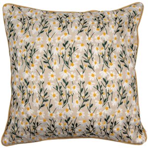 Clayre & Eef KT021.366 Cushion Cover Beige White...