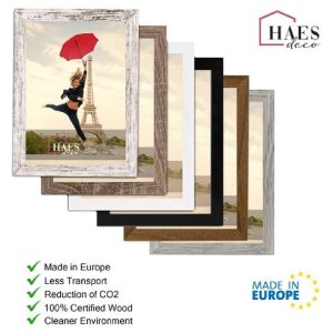 Haes Deco picture frame SP001136 Paris White Brown 13x18 cm wood look acrylic glass