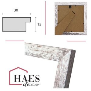 Haes Deco picture frame SP001226 Paris White Brown 20x20 cm acrylic glass MDF