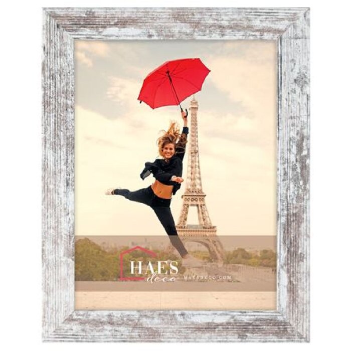 Haes Deco picture frame SP001206 Paris White Brown 20x25 cm wood look acrylic glass