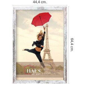 Haes Deco picture frame SP001416 Paris White Brown 40x60 cm wood look acrylic glass