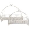 Clayre & Eef 6Y5673 Basket set of 2 white-gold iron 39x20x30 30x15x22 cm