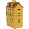 Clayre & Eef 6CE1885 Tea Light Holder House Ceramic Yellow 12x8x18 cm Country Style