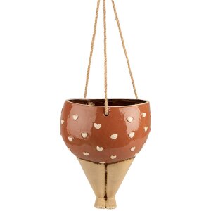 Clayre & Eef 6CE1863 Decoration Flower Pot Pink Beige...