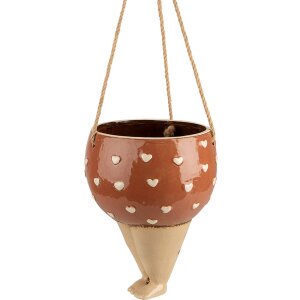 Clayre & Eef 6CE1863 Decoration Flower Pot Pink Beige...