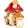 Clayre & Eef 6CE1876 Tea Light Holder House Beige Red 17x12x16 cm