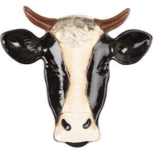 Clayre & Eef 6CE1141L Bowl Cow Ceramic Black White...