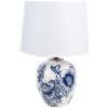 Clayre & Eef 6LMC0097 Table Lamp Ceramic White Blue Ø 28x42 cm E27 1x60W