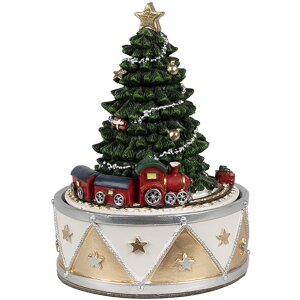 Clayre & Eef 6PR5099 Music Box Christmas Tree Green...