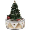 Clayre & Eef 6PR5099 Music Box Christmas Tree Green Gold Ø 11x15 cm Polyresin