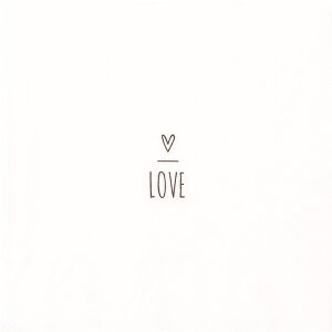 Clayre & Eef 73086 Paper Napkins Love White 33x33 cm...