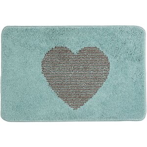 Clayre & Eef BM0007BL Bath Mat Heart Motif Blue...