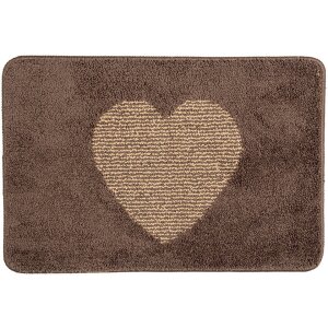 Clayre & Eef BM0007CH Bath Mat Heart Brown Beige...