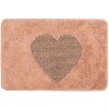 Clayre & Eef BM0007P Bath Mat Heart Motif Pink 58x38 cm