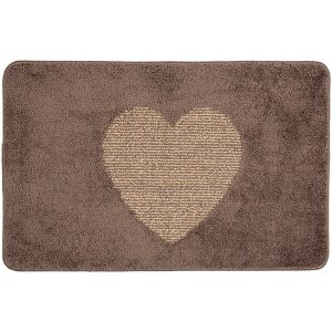 Clayre & Eef BM0008CH Bath Mat Heart Motif Brown...