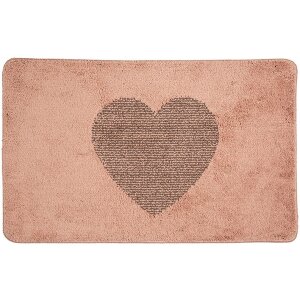 Clayre & Eef BM0008P Bath Mat Heart Design Pink 78x48 cm