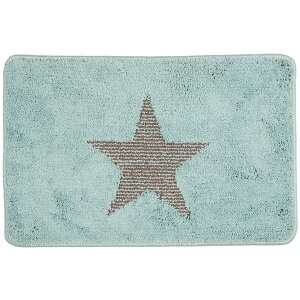 Clayre & Eef BM0009BL Bath Mat Star Motif Blue...