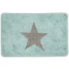 Clayre & Eef BM0009BL Bath Mat Star Motif Blue 58x38x1 cm