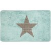 Clayre & Eef BM0010BL Bath Mat Star Pattern Blue 78x48 cm