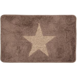 Clayre & Eef BM0010CH Bath Mat Star Pattern Brown...