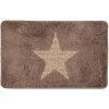 Clayre & Eef BM0010CH Bath Mat Star Pattern Brown 78x48 cm