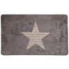 Clayre & Eef BM0010G Bath Mat Star Grey 78x48x1 cm