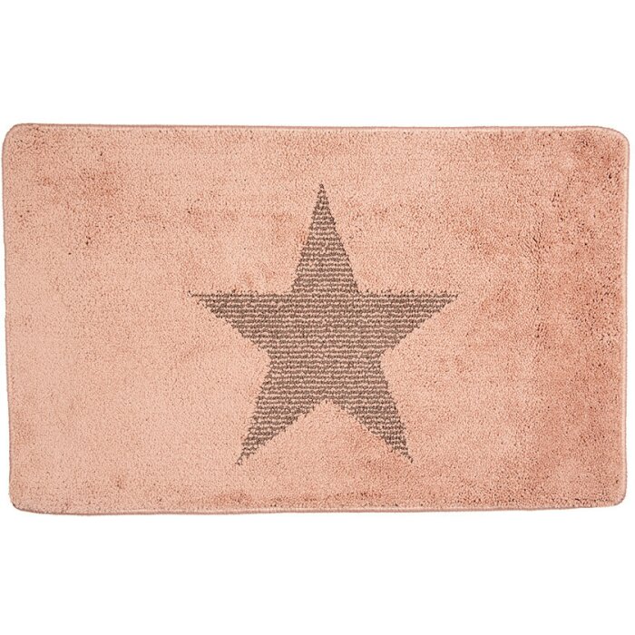 Clayre & Eef BM0010P Bath Mat Star Pink 78x48 cm