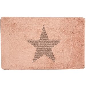 Clayre & Eef BM0010P Bath Mat Star Pink 78x48 cm