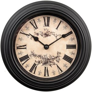 Clayre & Eef 6KL0827 Wall Clock Black Beige Ø...